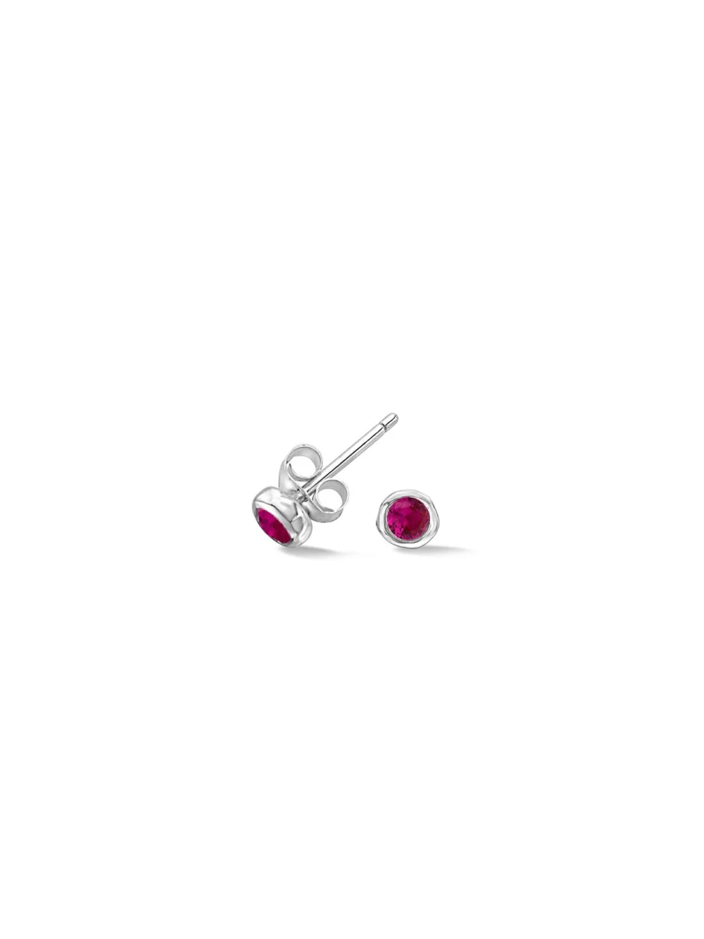 Dower & Hall 3mm Ruby Dewdrop Studs, view 4