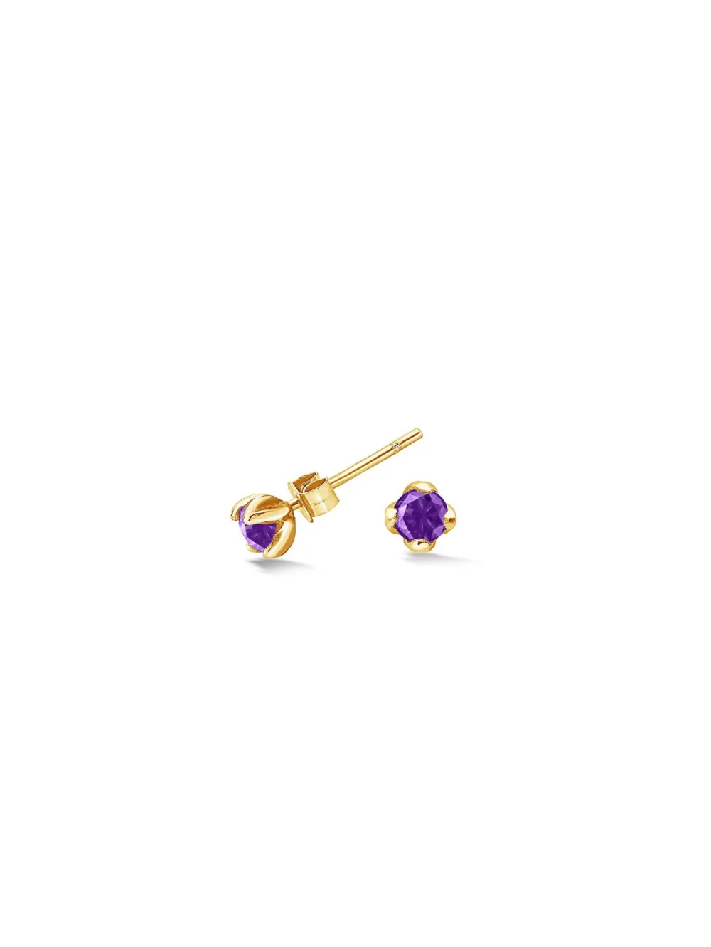 Dower & Hall 4mm Amethyst Orissa Studs, view 4