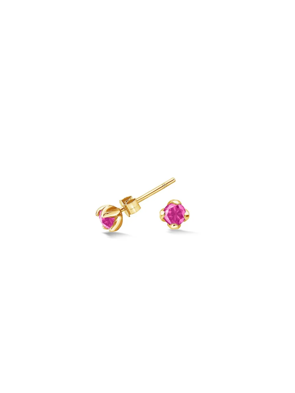 Dower & Hall 4mm Pink Tourmaline Orissa Studs, view 4