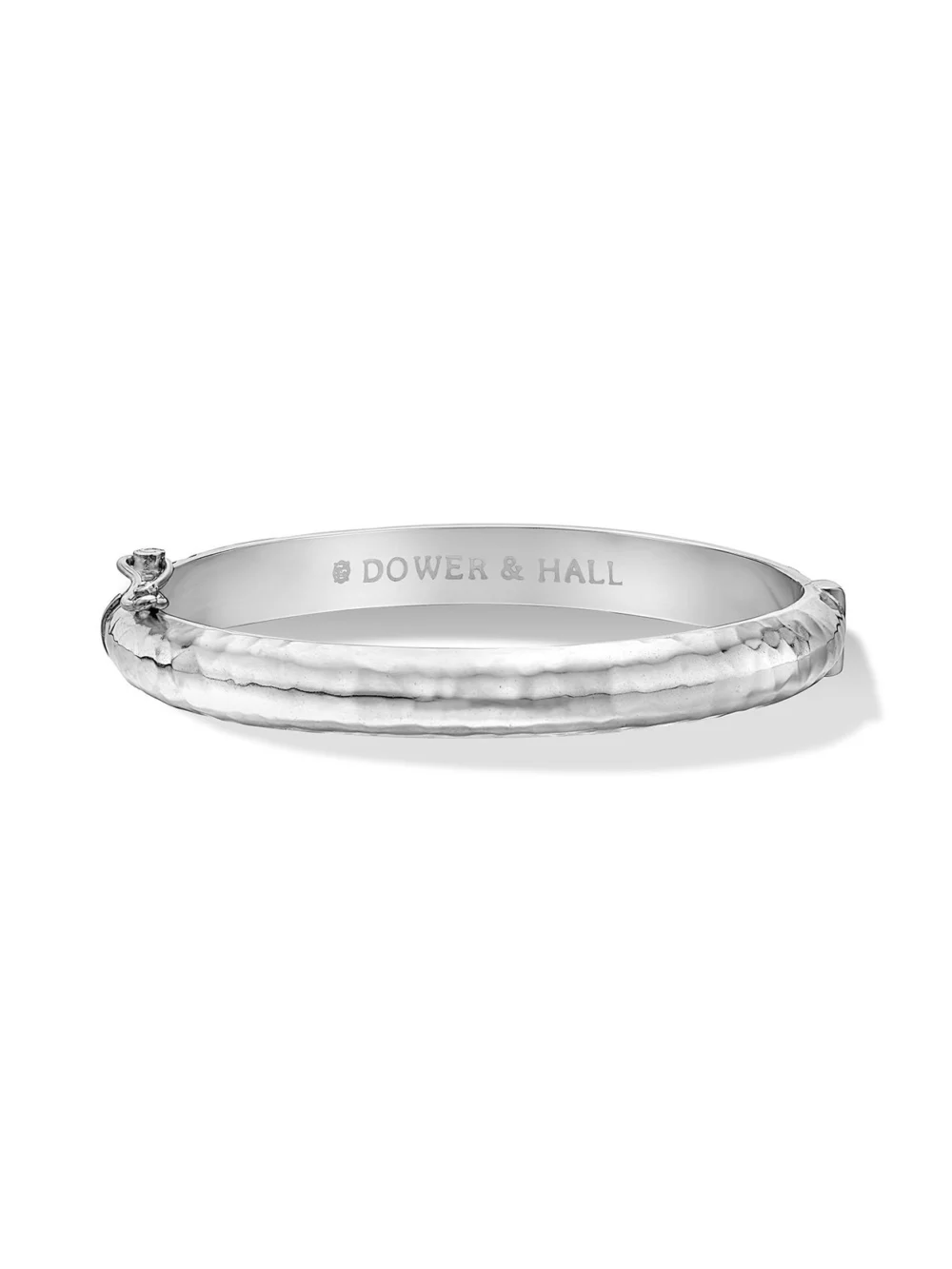 Dower & Hall 6mm Hinged Hammered Nomad Bangle, view 5