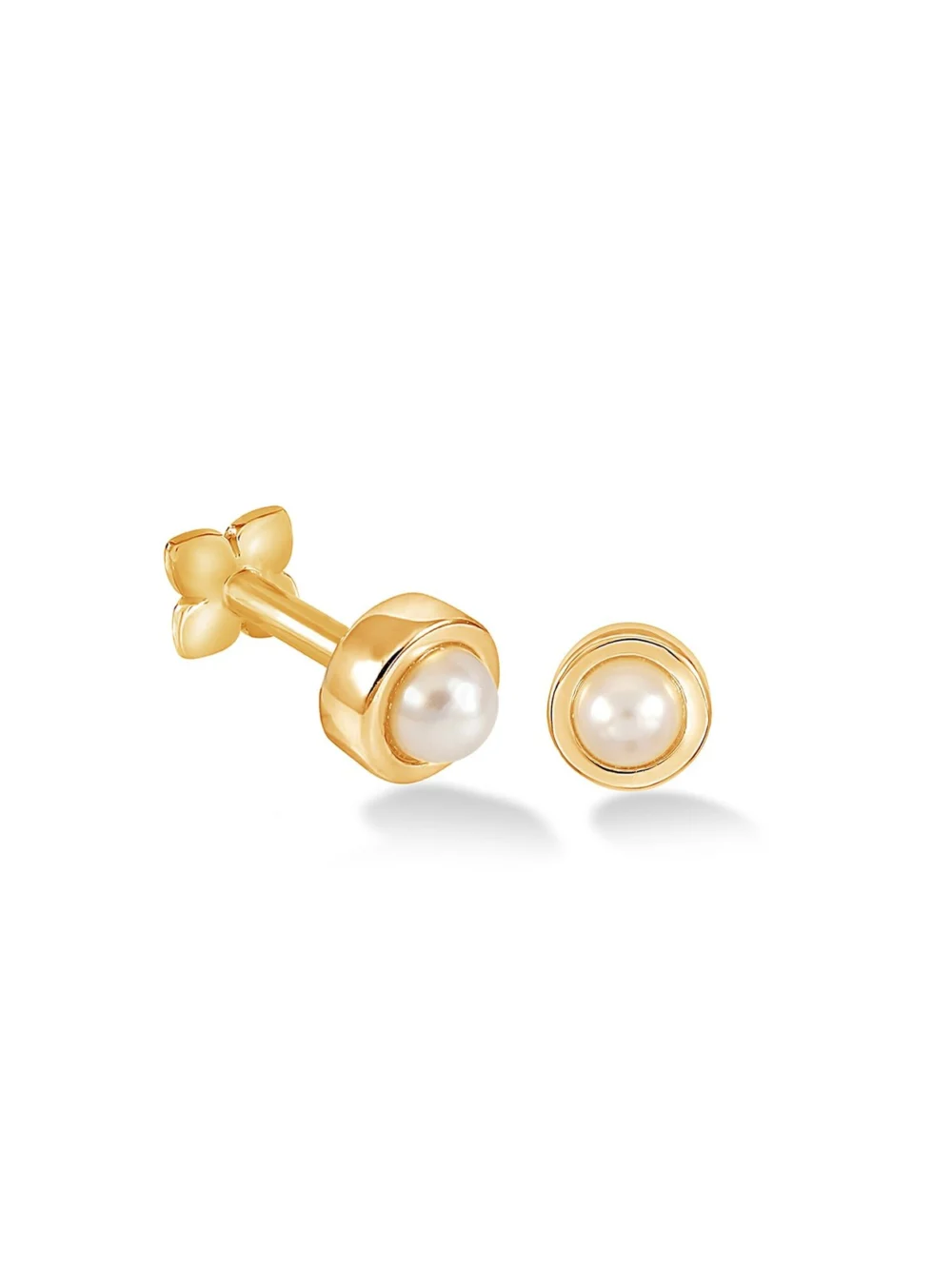 Dower & Hall 9k 3mm Freshwater Pearl Single Labret