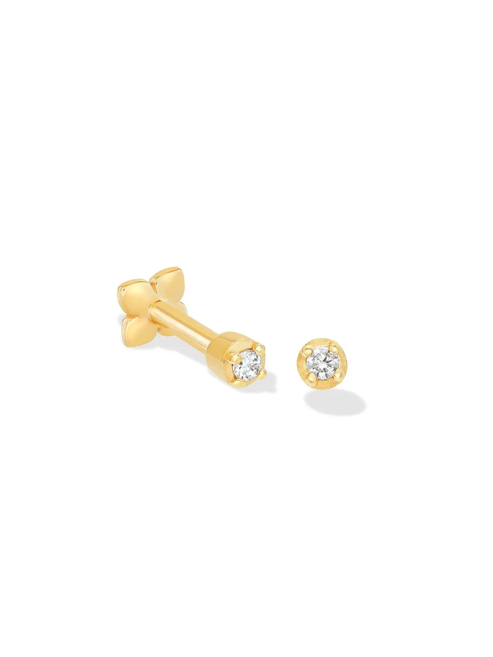 Dower & Hall 9k Diamond Solitaire Labret