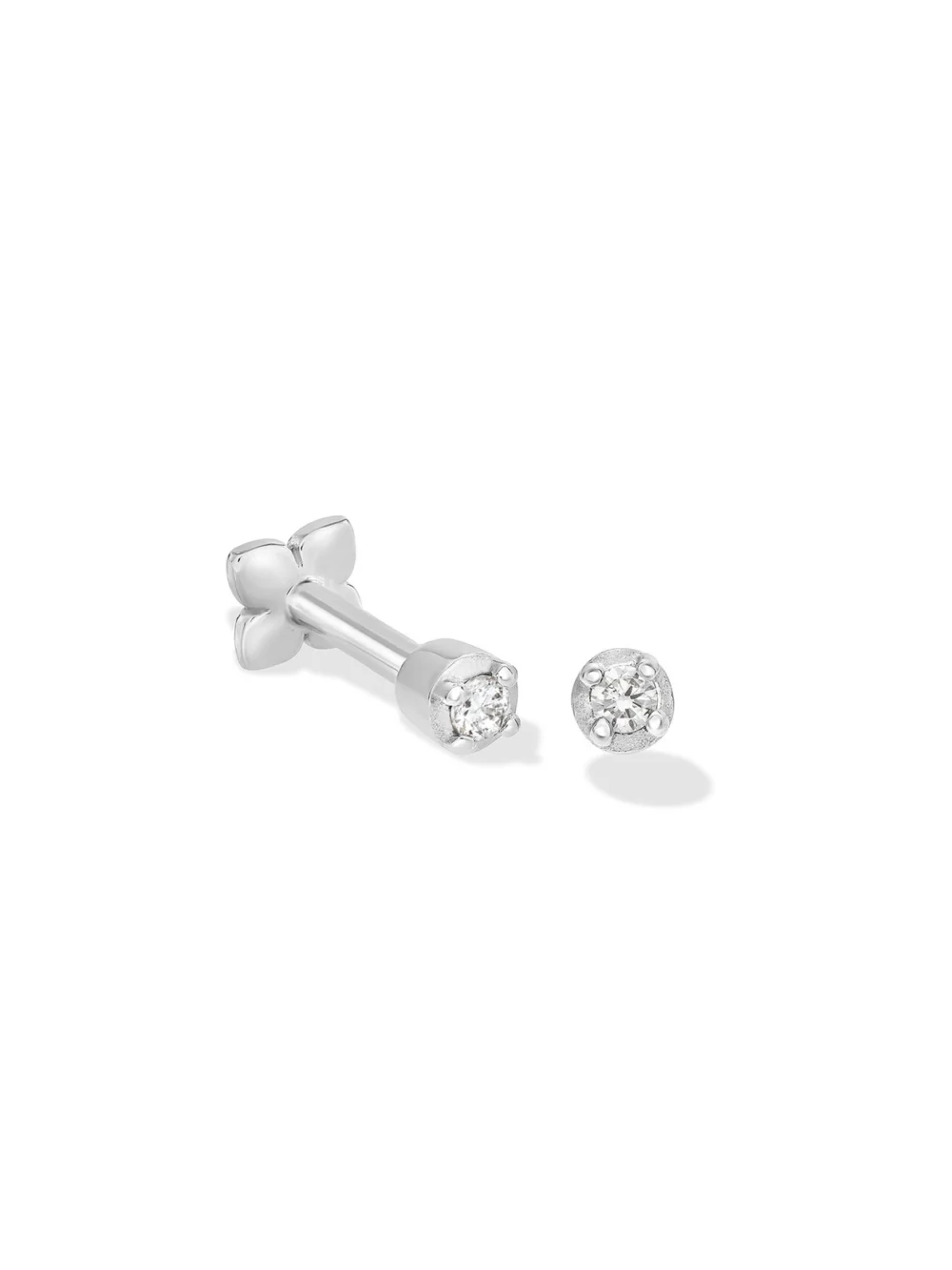 Dower & Hall 9k Diamond Solitaire Labret, view 4