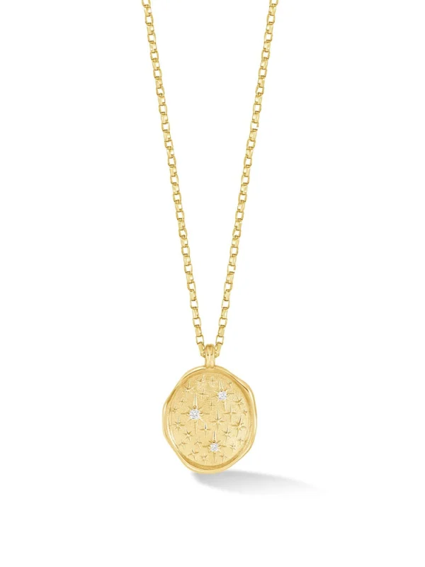 Dower & Hall 9k Diamond Starry Sky Tiny Talisman Necklace