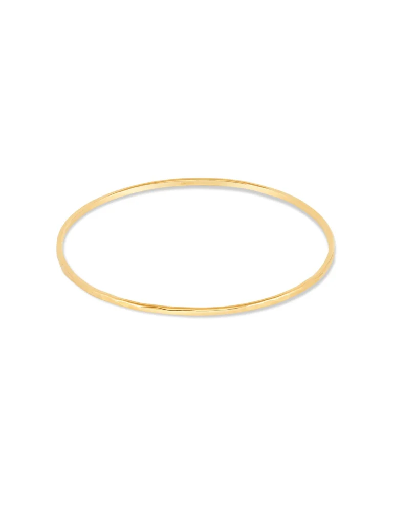 Dower & Hall 9k Gold 2mm Hammered Nomad Bangle