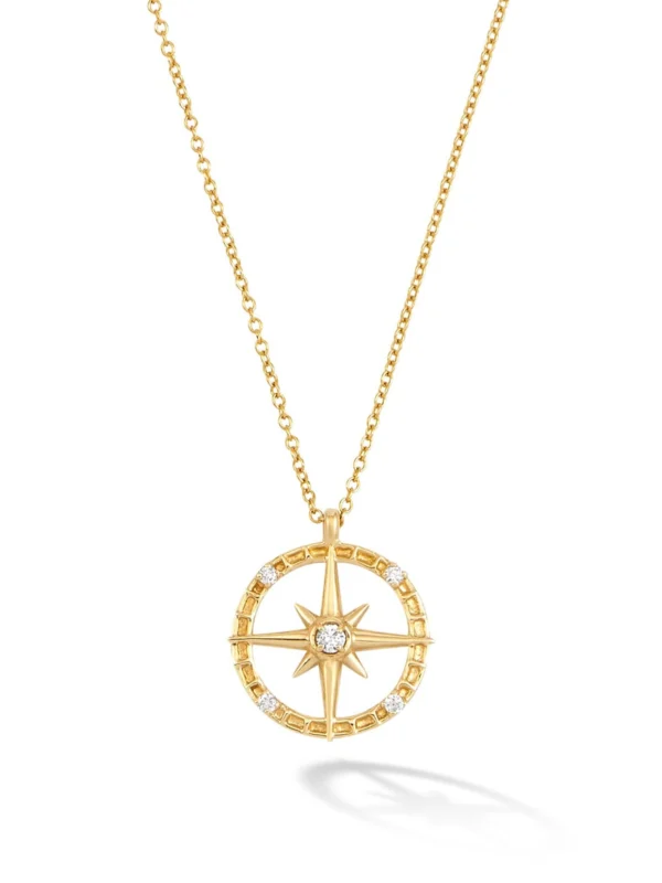 Dower & Hall 9k Gold & Diamond True North Pendant