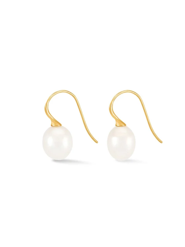 Dower & Hall 9k Gold & South Sea Pearl Waterfall Earrings