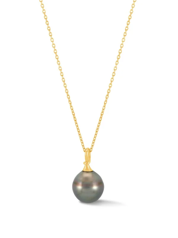 Dower & Hall 9k Gold & Tahitian Pearl Waterfall Pendant