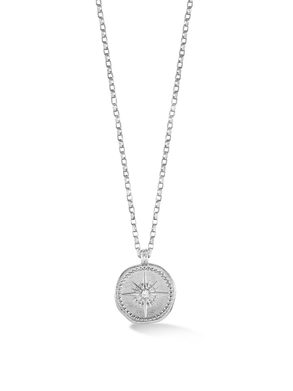 Dower & Hall 9k Gold Diamond True North Tiny Talisman Necklace, view 4