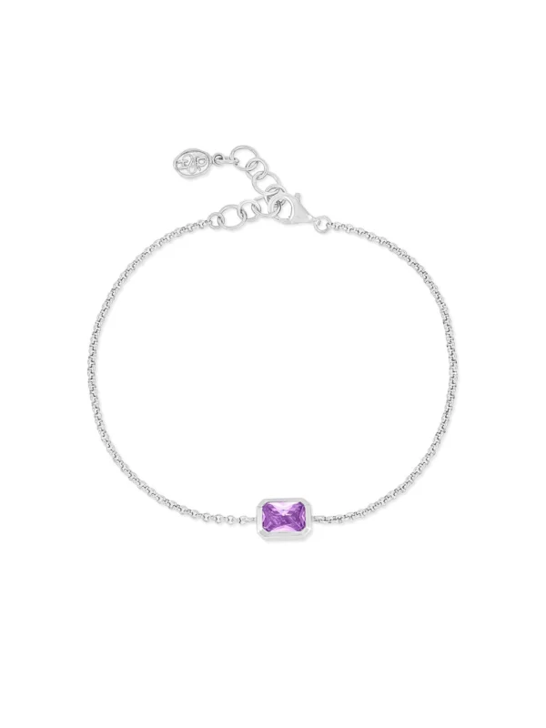 Dower & Hall Amethyst Octagon Chain Bracelet