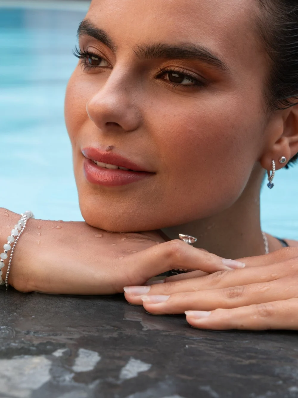 Dower & Hall Aquamarine Orissa Bracelet, view 5