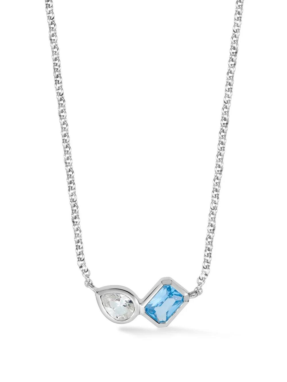 Dower & Hall Blue & White Topaz Duo Tutti Frutti Necklace