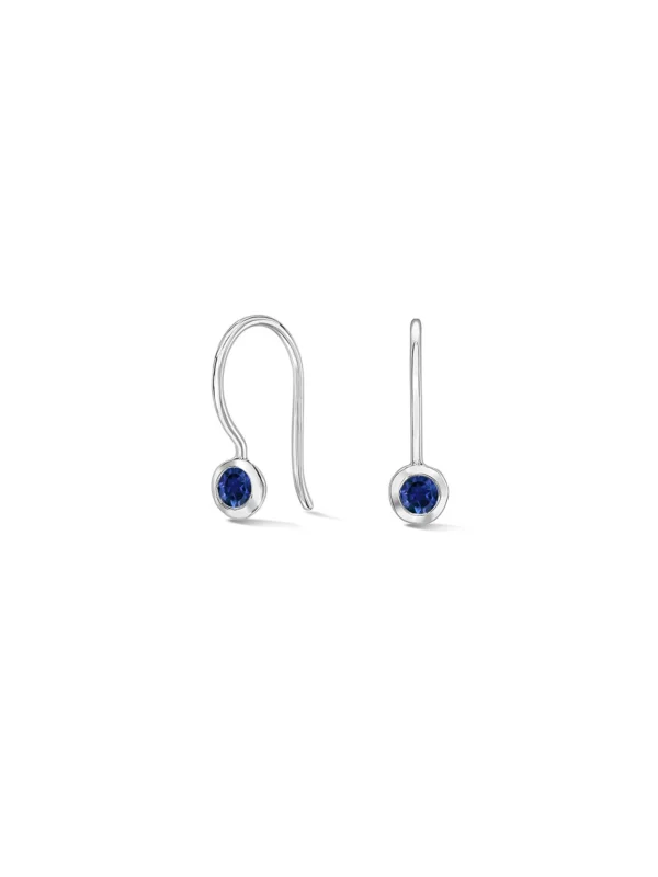 Dower & Hall Blue Sapphire Dewdrop Earrings