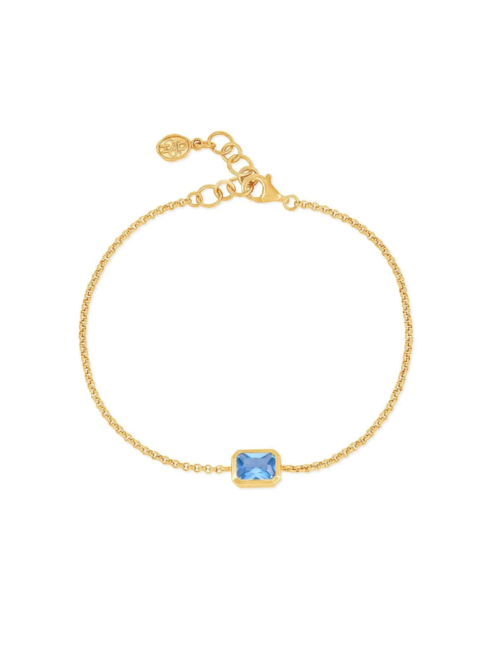 Dower & Hall Blue Topaz Octagon Chain Bracelet, view 4
