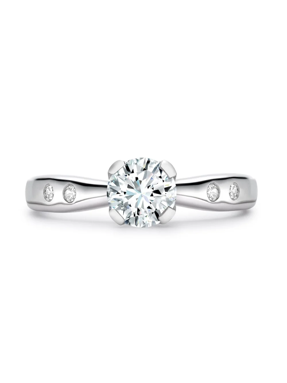 Dower & Hall Bluebell Diamond Engagement Ring, view 3
