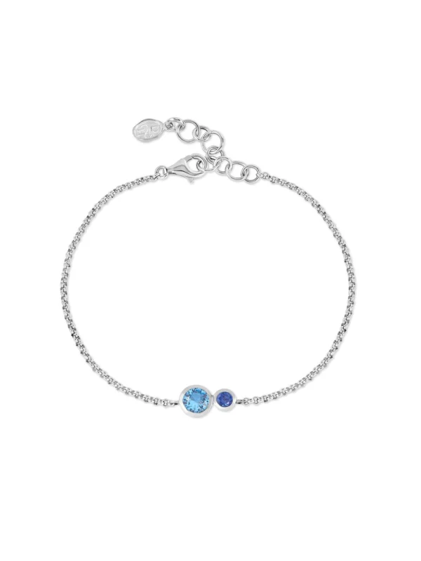 Dower & Hall 'Blues' Tutti Frutti Duo Chain Bracelet