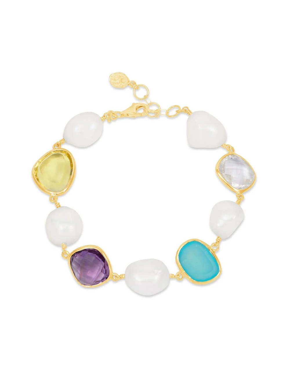 Dower & Hall 'Candy' Gemstone & Pearl Pebble Bracelet, view 4