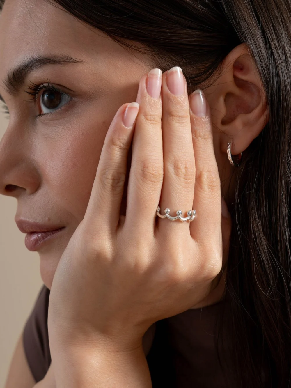 Dower & Hall Crown Twinkle Ring, view 2