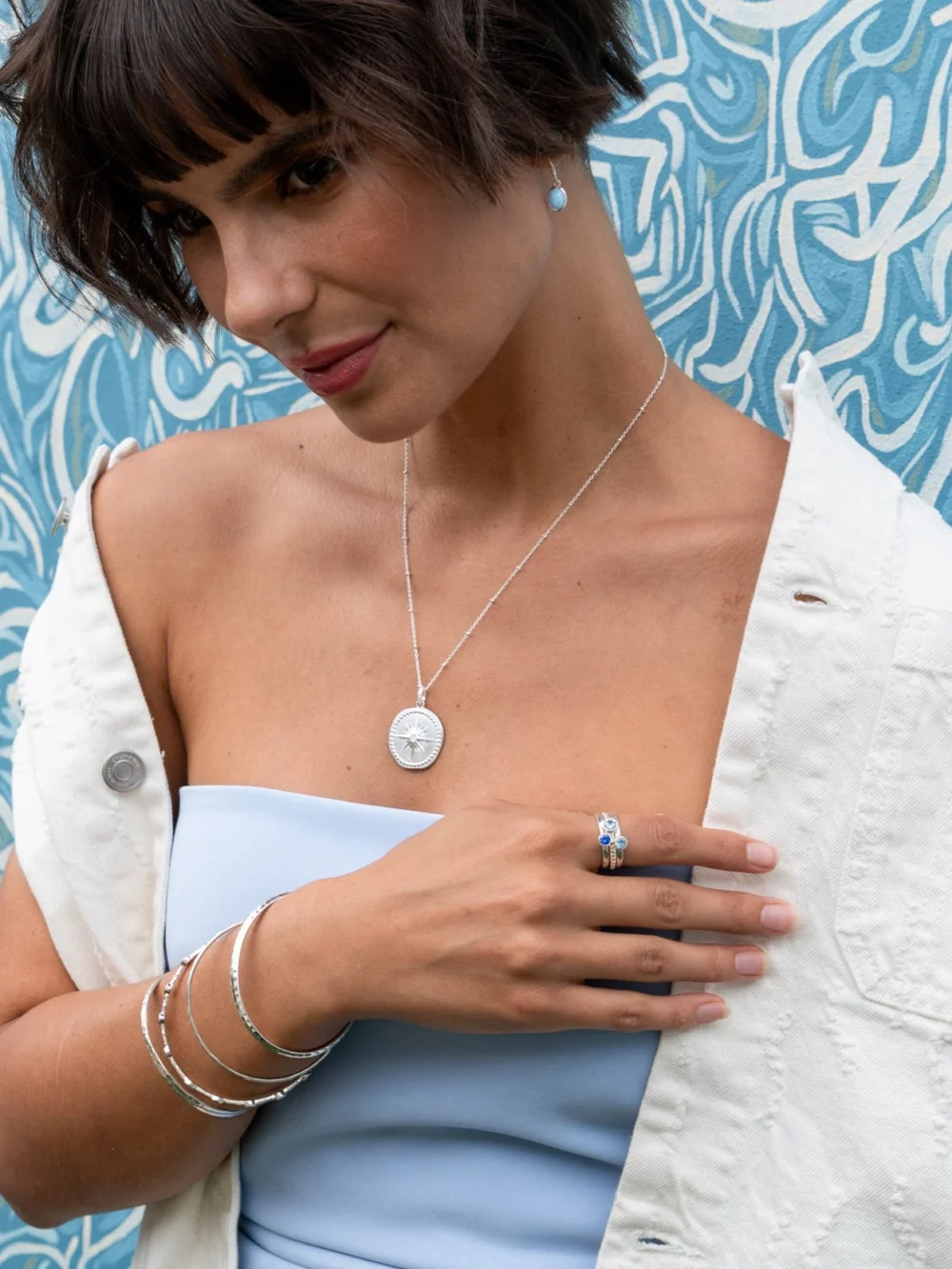 Dower & Hall Diamond True North Talisman Necklace, view 2