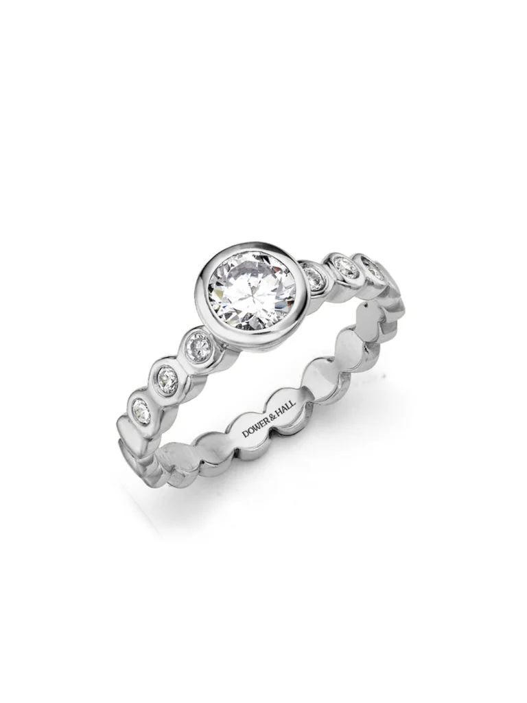 Dower & Hall Dotty Round Diamond Solitaire Engagement Ring - 0.70ct