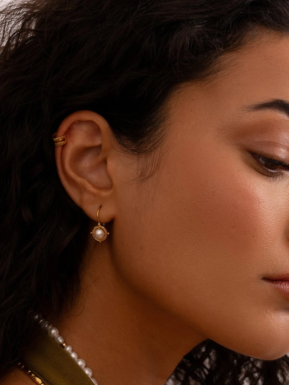 Dower & Hall Double Bar Nomad Ear Cuff, view 4