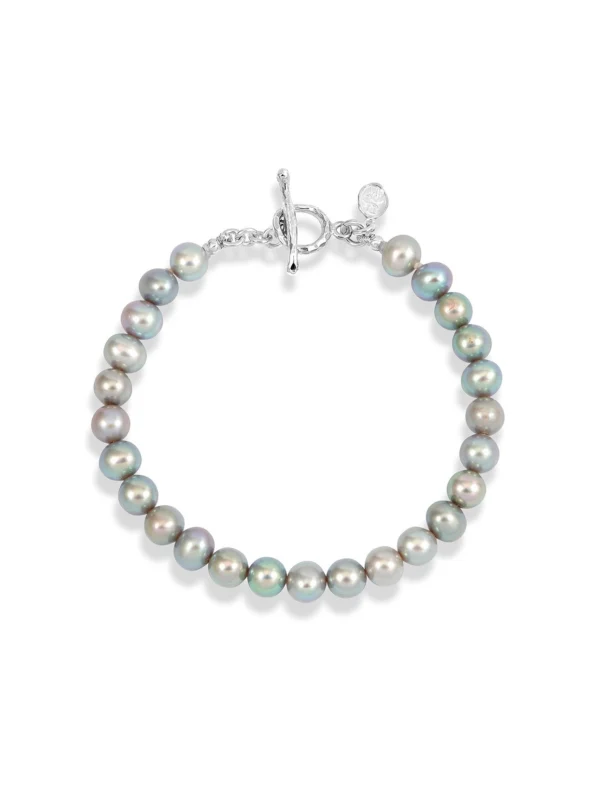 Dower & Hall Dove Grey Freshwater Luna Pearl Bracelet