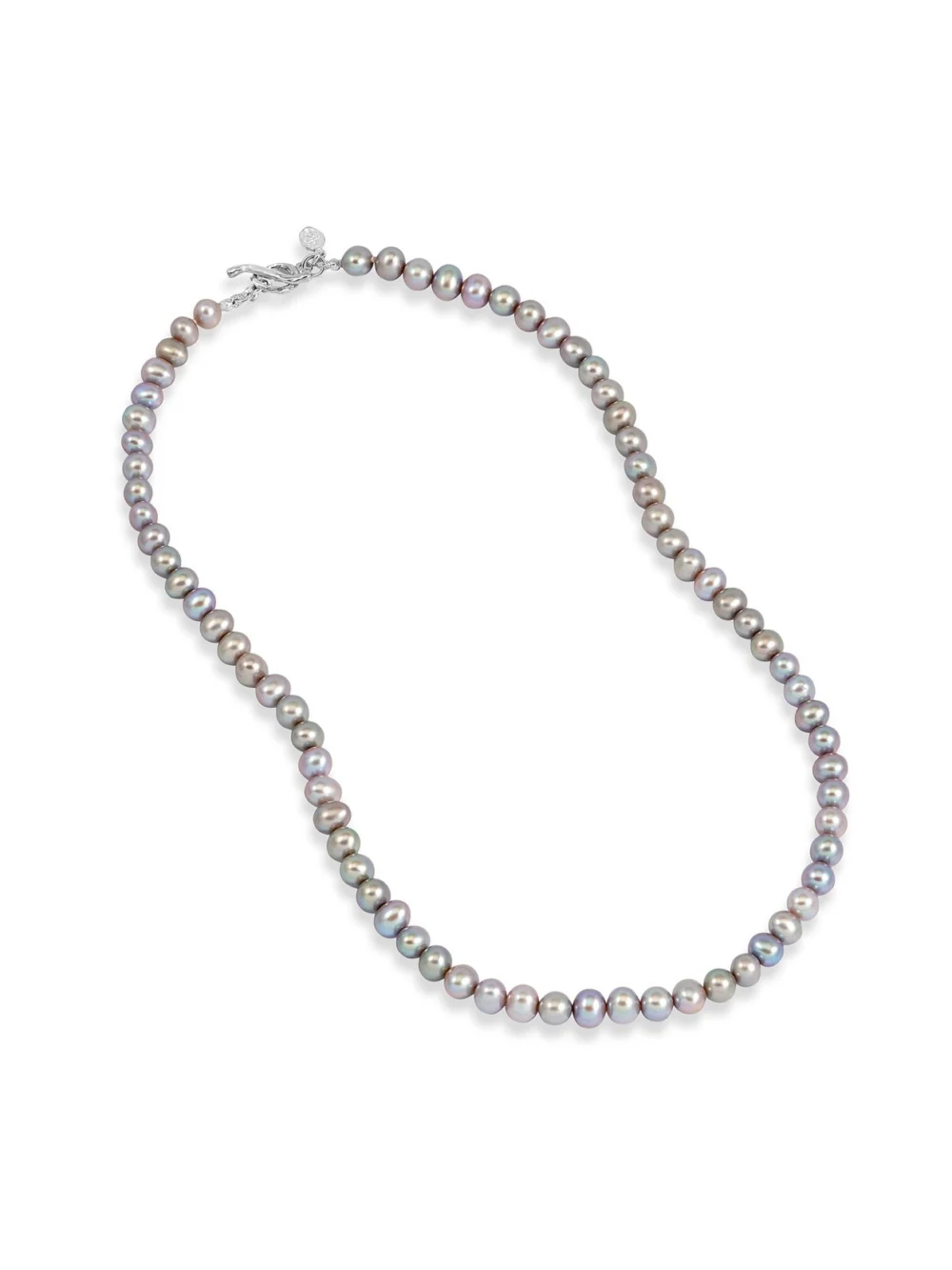 Dower & Hall Dove Grey Freshwater Luna Pearl Necklace, view 4