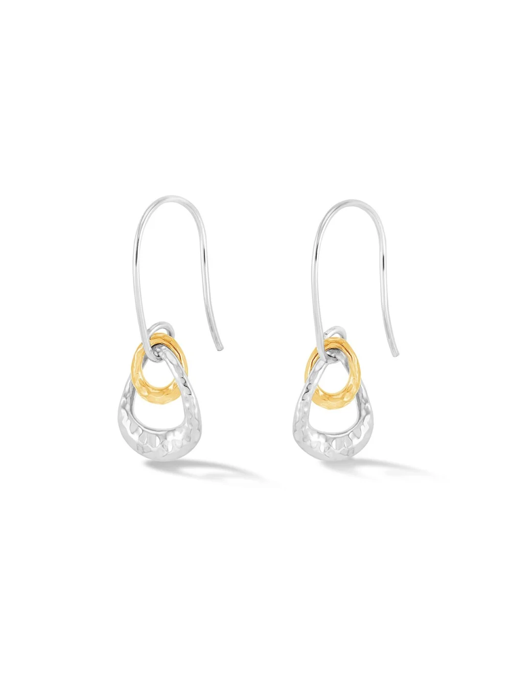 Dower & Hall Entwined Double Oval Drop Earrings, view 4