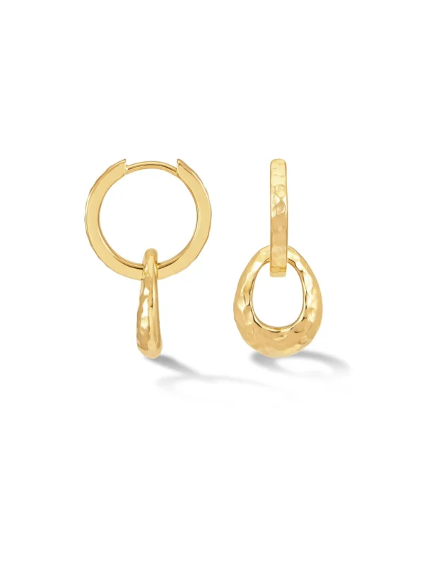 Dower & Hall Entwined Oval Huggie Hoops