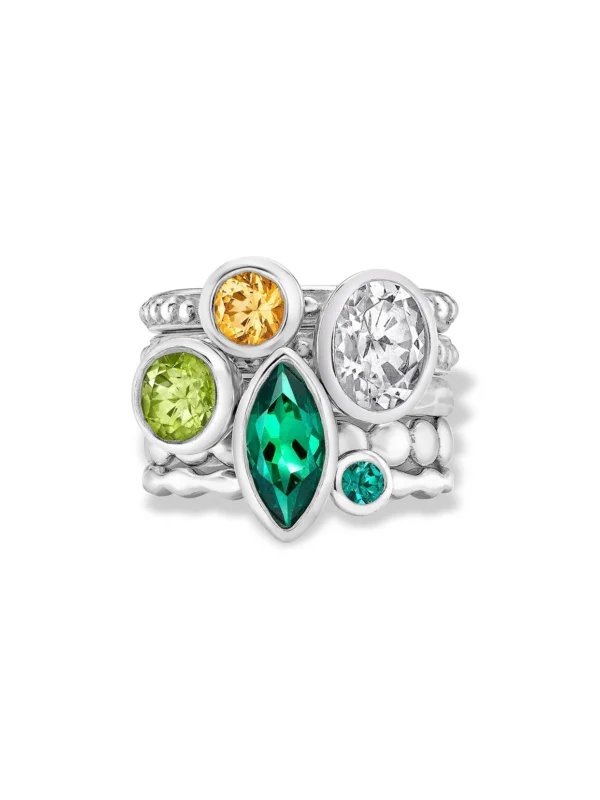 Dower & Hall Envy Twinkle Stacking Rings