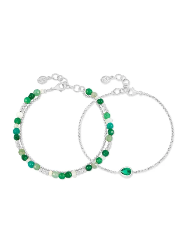 Dower & Hall Evergreen Bracelet Stack