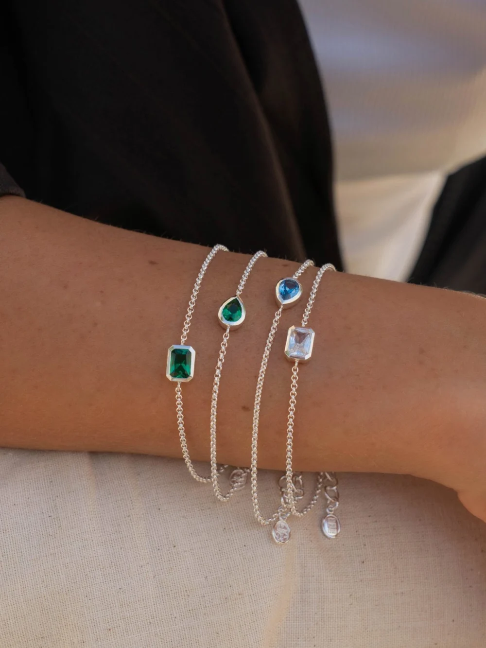Dower & Hall Evergreen Bracelet Stack, view 4