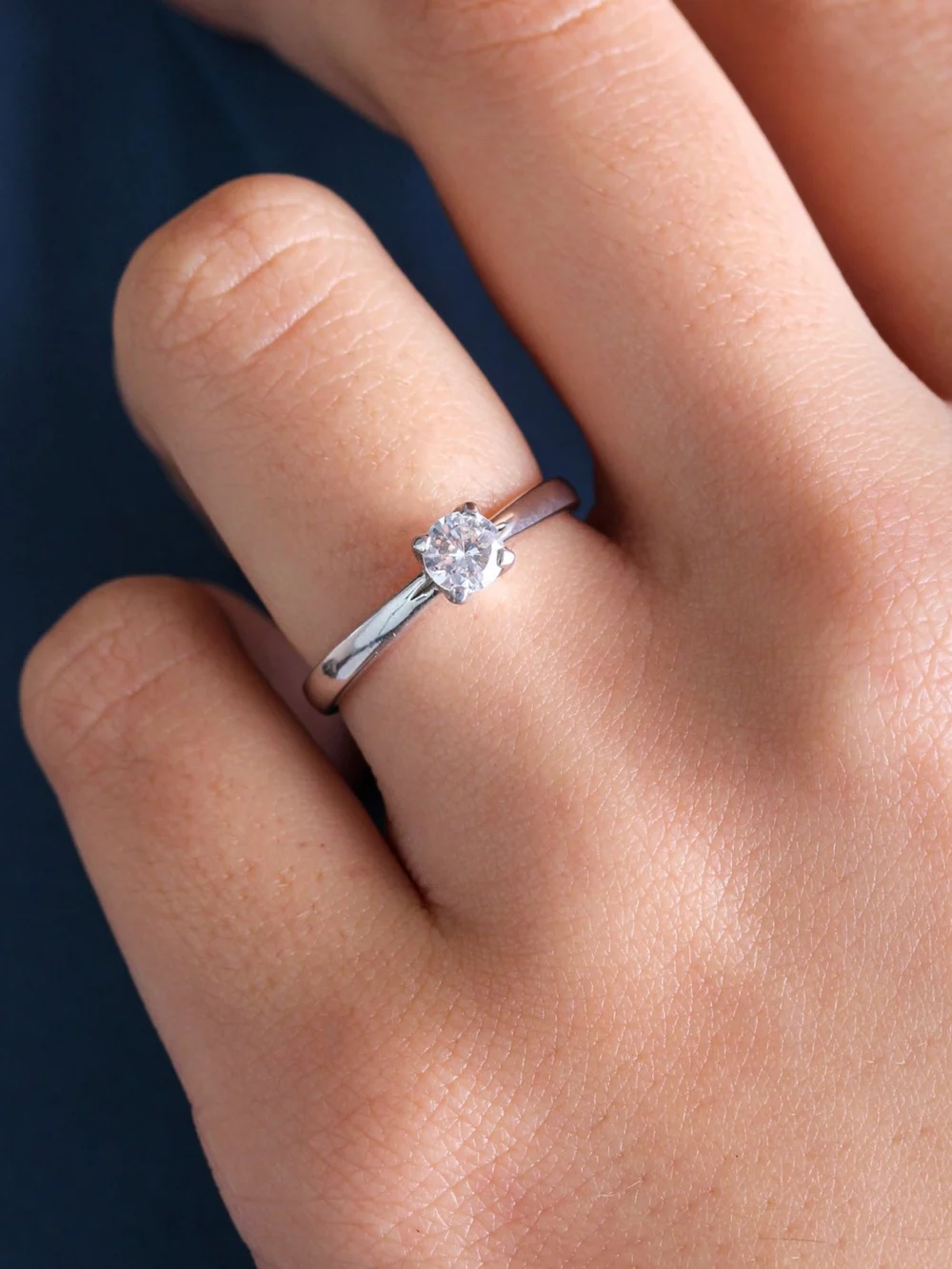 Dower & Hall Flute Diamond Engagement Ring, view 2