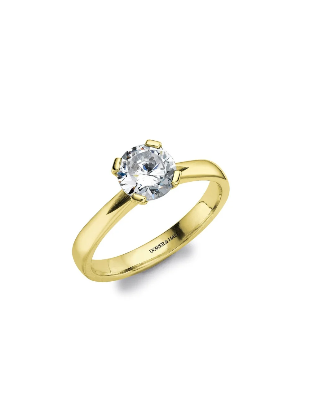 Dower & Hall Flute Diamond Engagement Ring, view 5