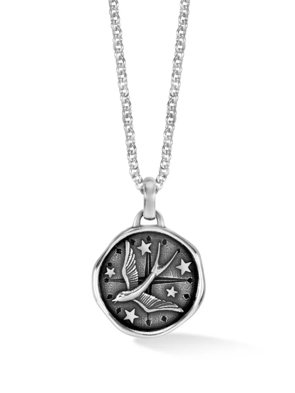 Dower & Hall Flying Swallow Talisman Necklace
