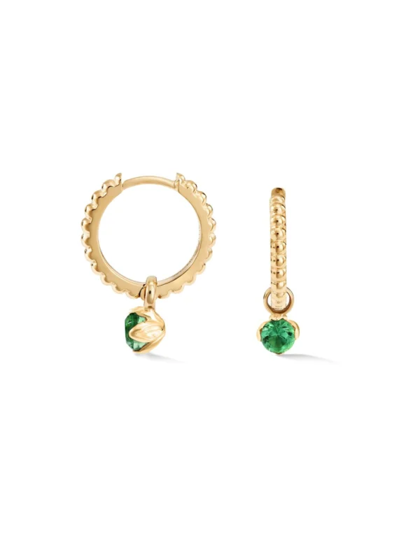 Dower & Hall Green Garnet Orissa Hoops