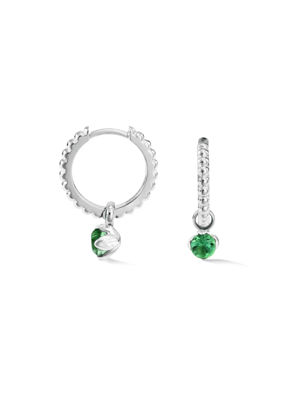 Dower & Hall Green Garnet Orissa Hoops, view 4