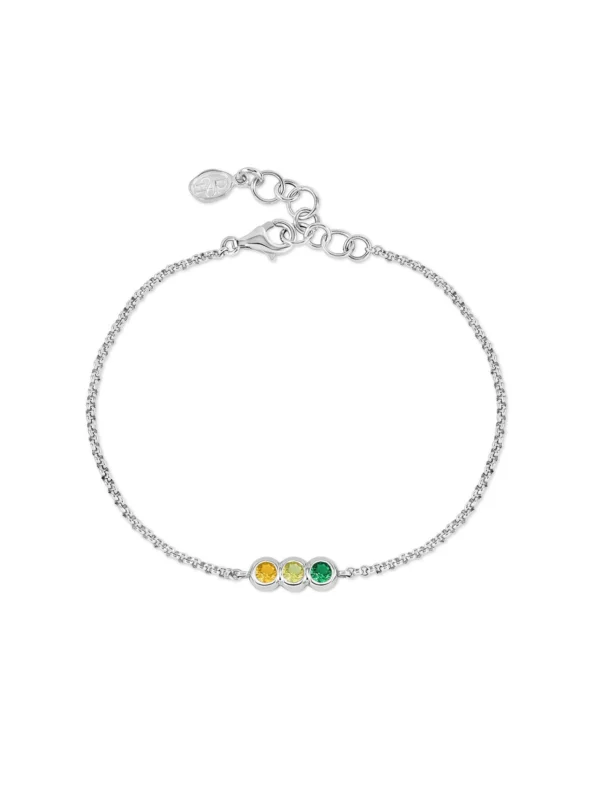 Dower & Hall 'Greens' Tutti Frutti Chain Bracelet