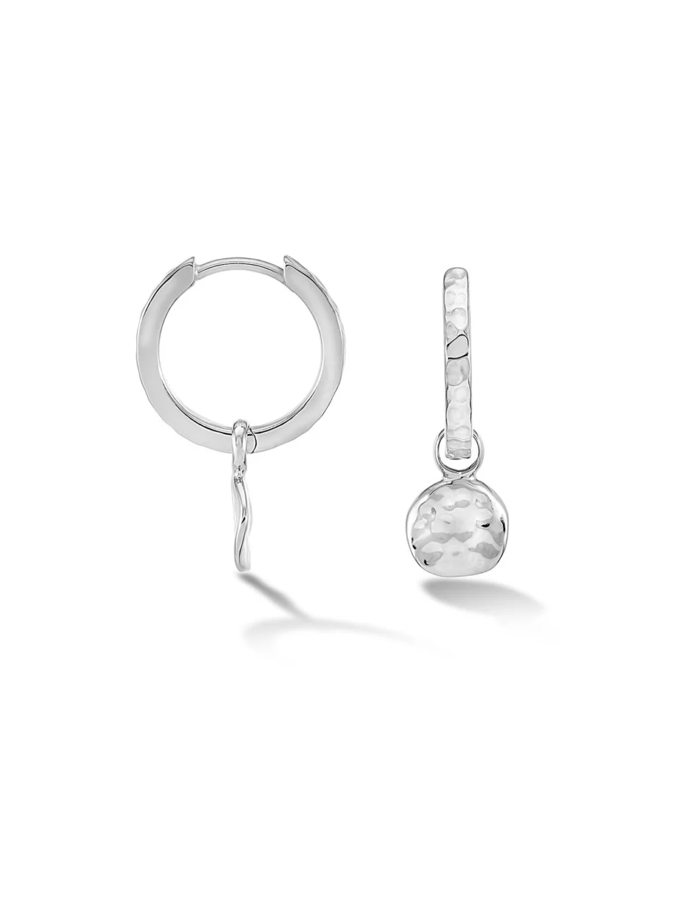 Dower & Hall Hammered Disc Nomad Hoops, view 4