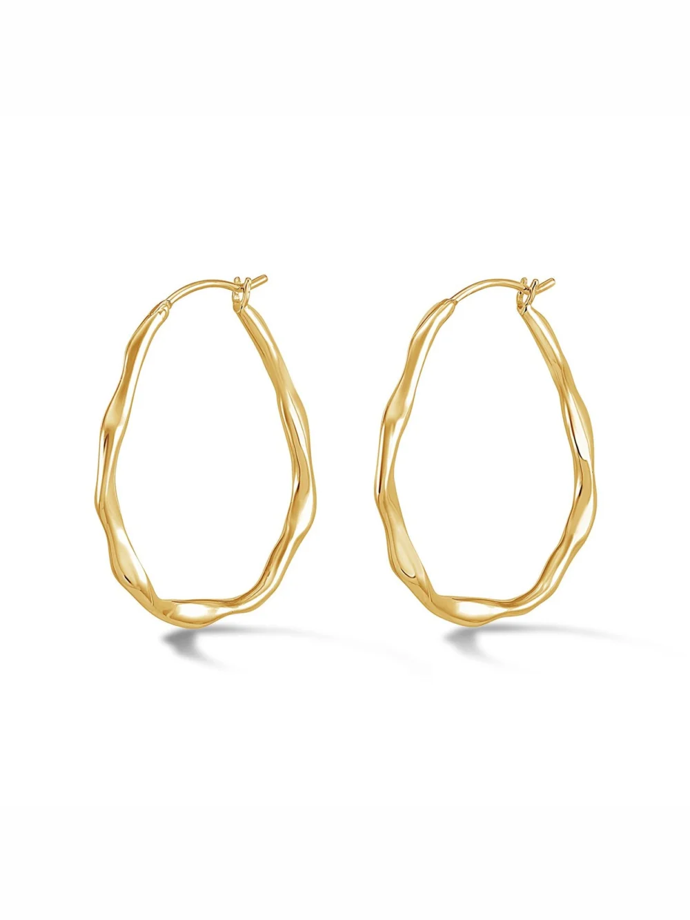 Dower & Hall Large Oval Waterfall Hoops