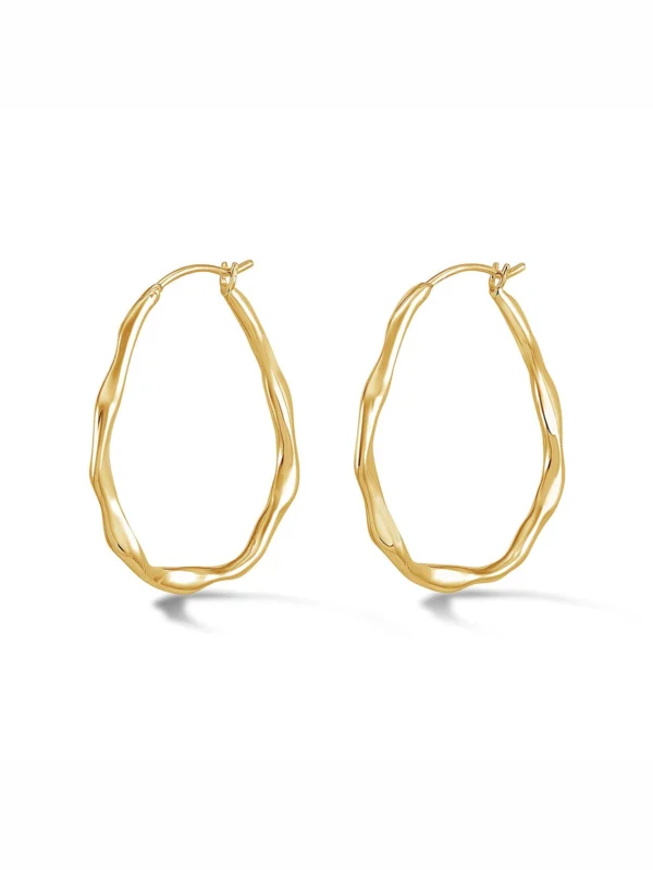 Dower & Hall Large Oval Waterfall Hoops