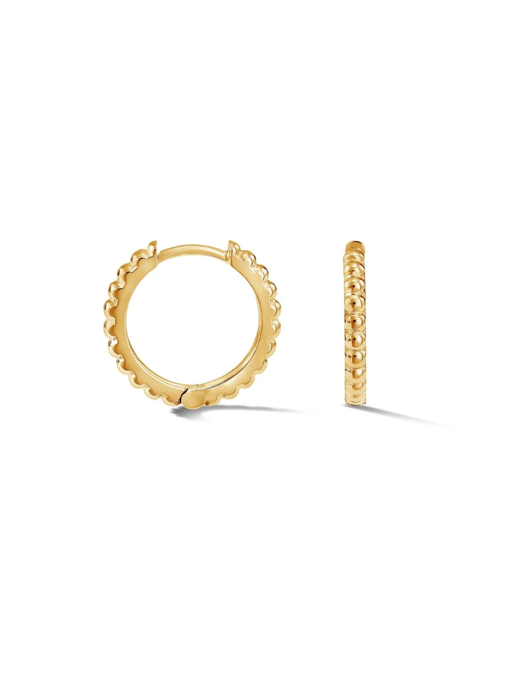 Dower & Hall Medium Dotty Huggie Hoops, view 5