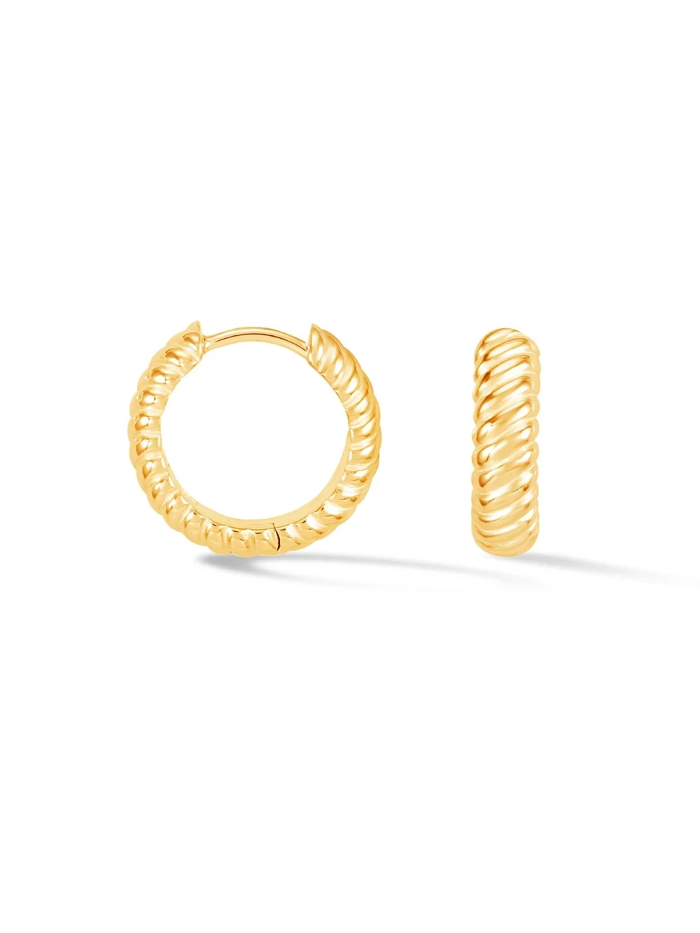 Dower & Hall Medium Twist Huggie Hoops