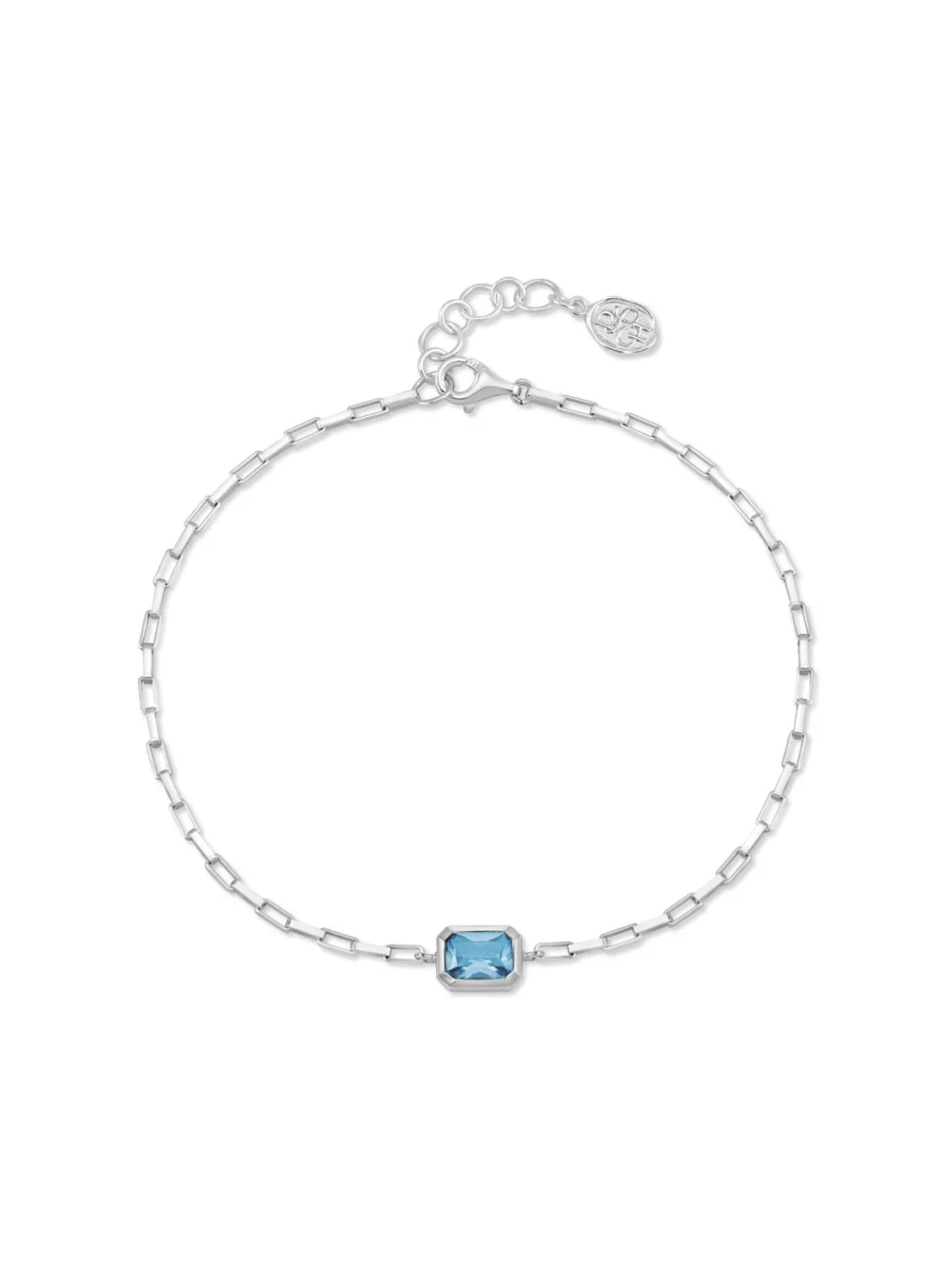 Dower & Hall Men's Blue Topaz Octagon Bracelet