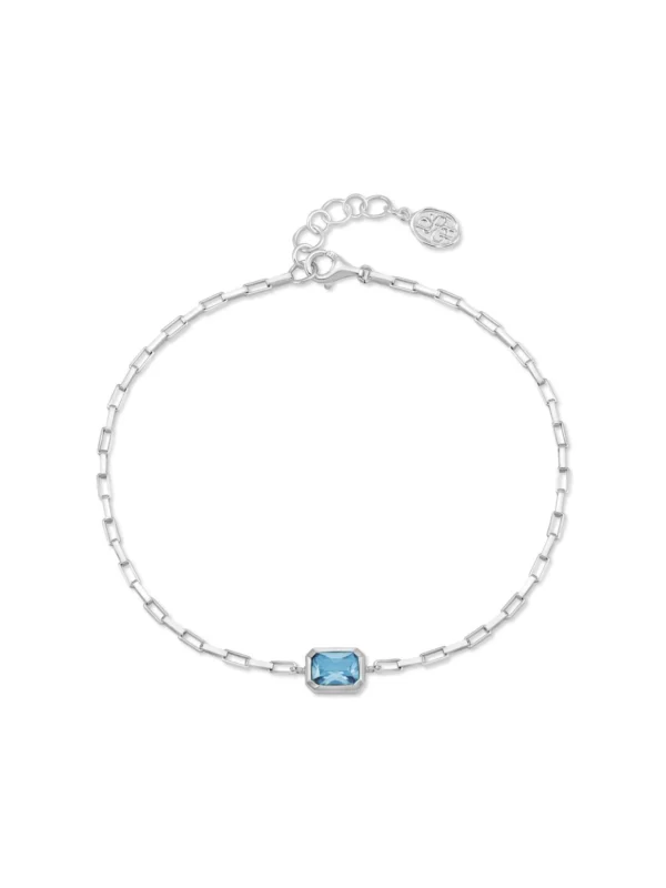 Dower & Hall Men's Blue Topaz Octagon Bracelet