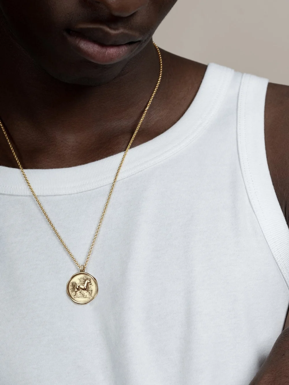 Dower & Hall Men's Fire Horse Talisman Necklace, view 5
