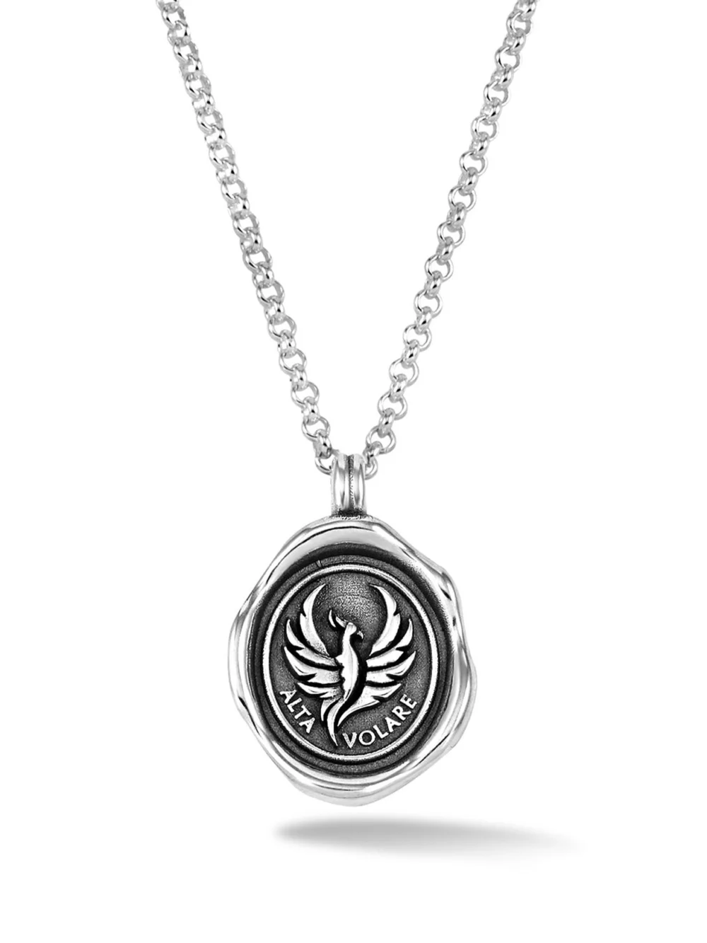 Dower & Hall Men's 'Fly High' Phoenix Talisman Necklace