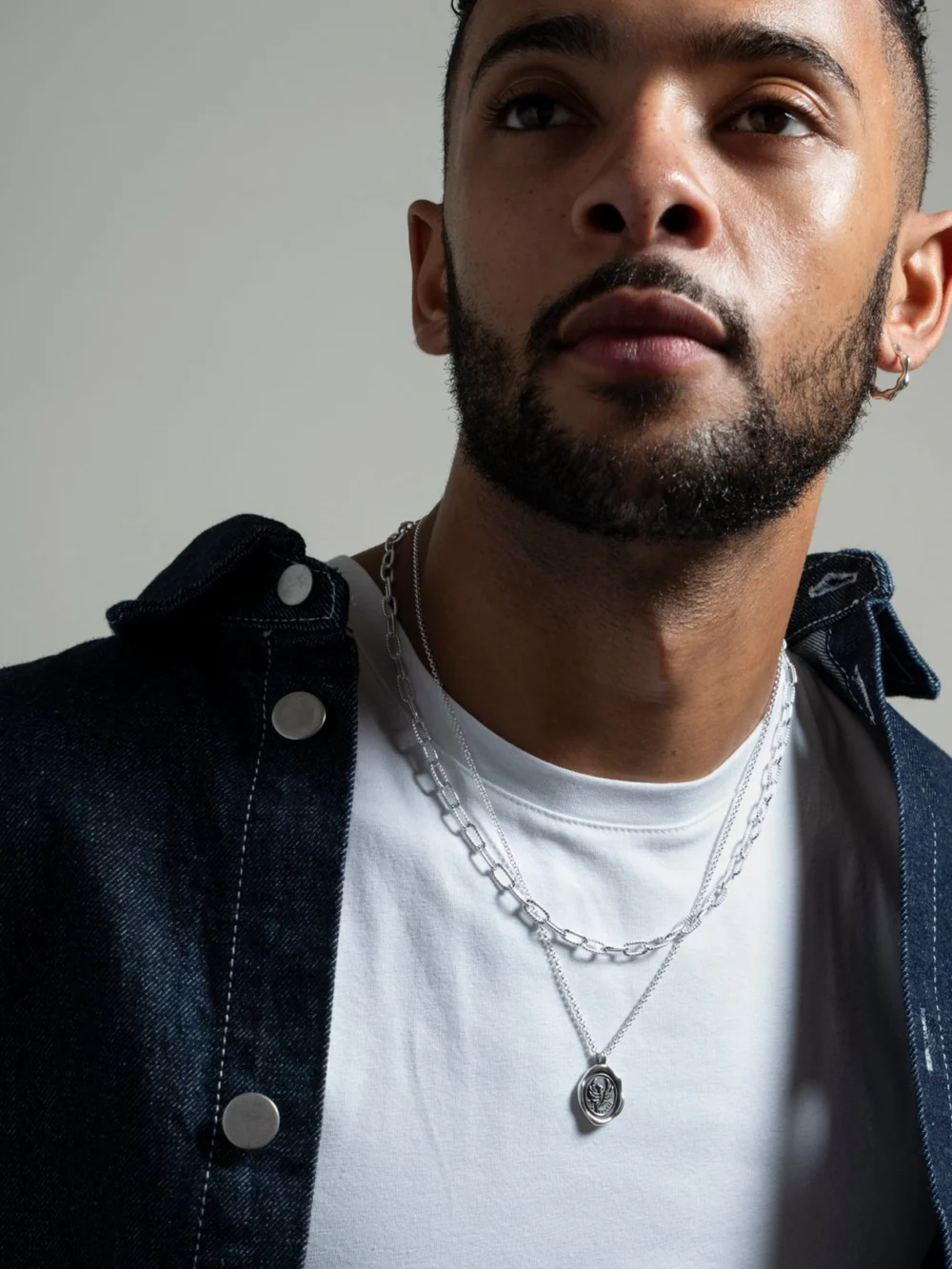 Dower & Hall Men's 'Fly High' Phoenix Talisman Necklace, view 2