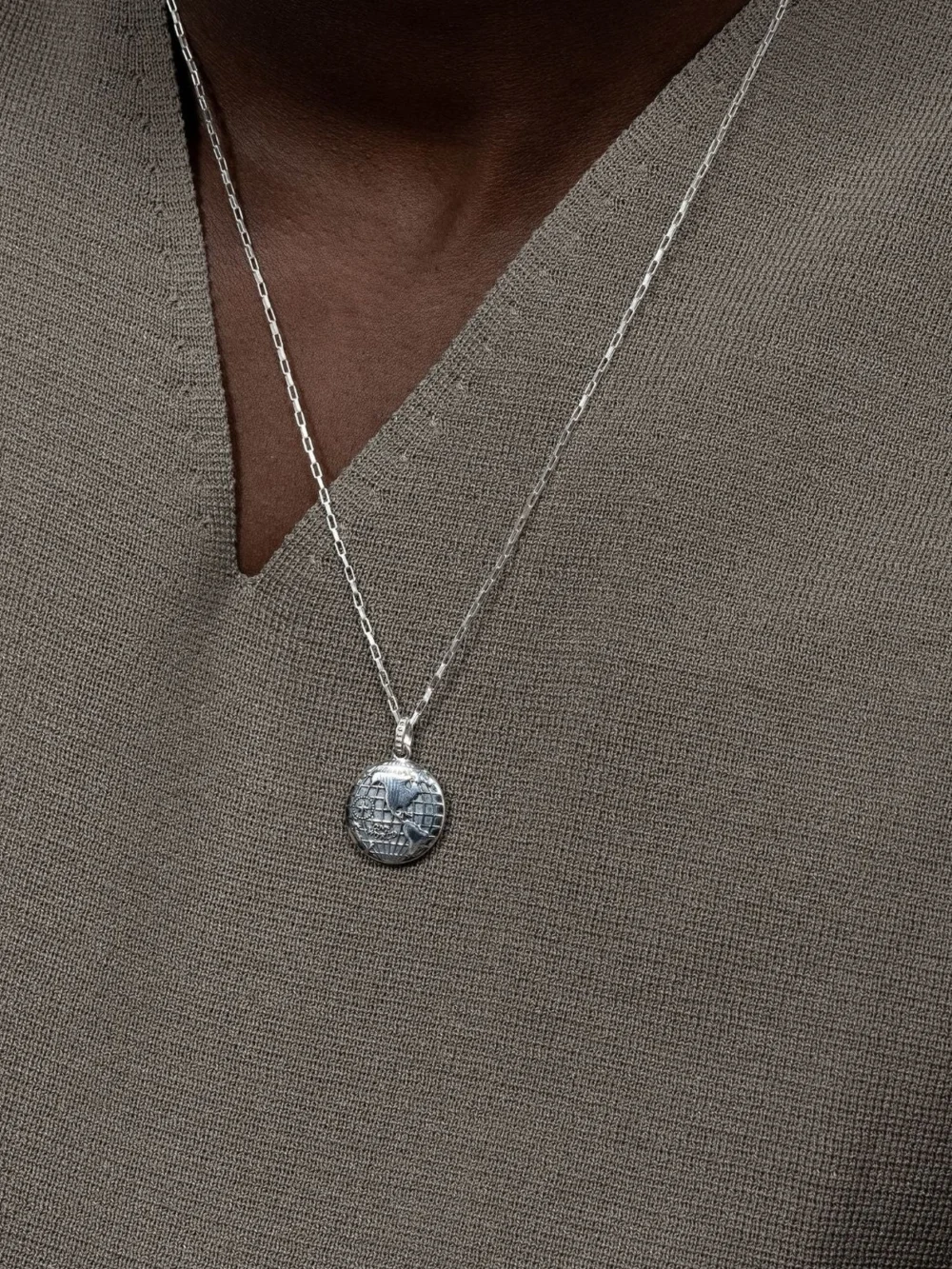 Dower & Hall Men's One World Talisman Necklace, view 4