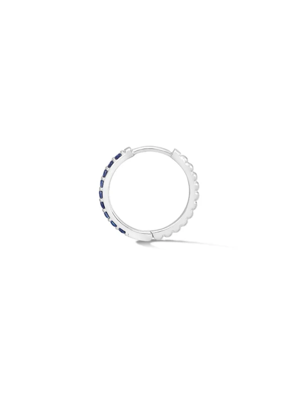 Dower & Hall Men's Single Blue Sapphire Lumiere Hoop